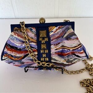 ARIA BY MARY FRANCES SATIN SHOULDER BAG